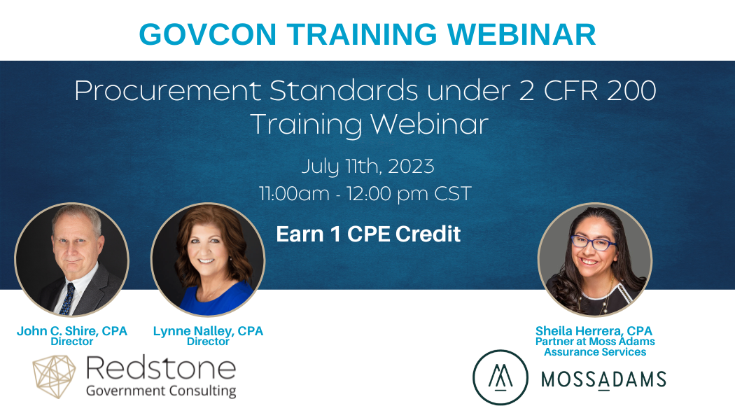 Procurement Standards Under 2 CFR 200 Training Webinar